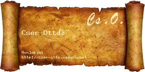 Cser Ottó névjegykártya