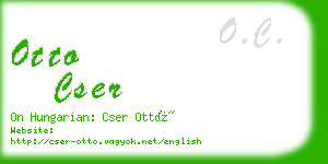 otto cser business card